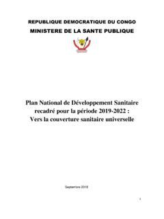 Plan National De D Veloppement Sanitaire Recadr Pour La Plan