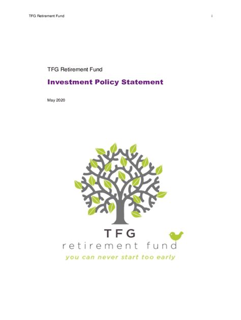 Fillable Online Defined Benefit Investment Policy Statement Fax Email