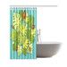 Tropical Floral Monstera Leaves Shower Curtain X Id D