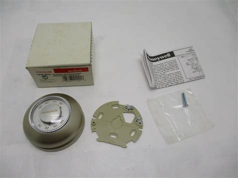 New Vintage Gold Honeywell T87f 2873 Round Heating Cooling Thermostat New In Box Ebay