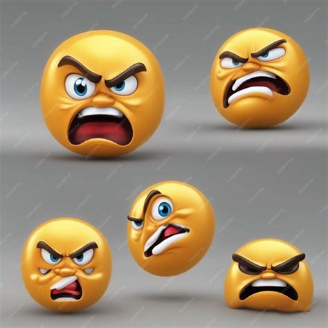 Premium AI Image | 3D angry mad emoji sign wallpaper