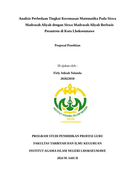 Cover Proposal Penelitian Pdf