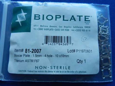 Bioplate Neuro Set Wplates Screws Handles Ringle Medical Supply Llc