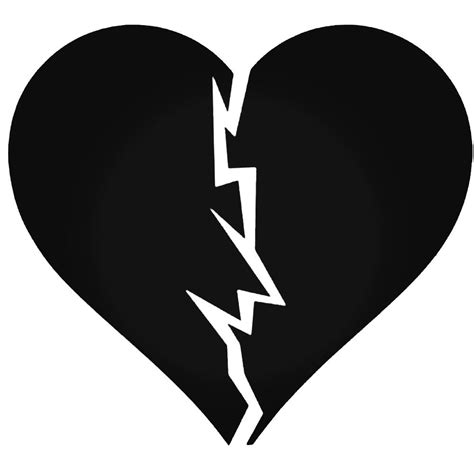 Kettétört szív Autómatrica - Matrica Shop matrica webáruház