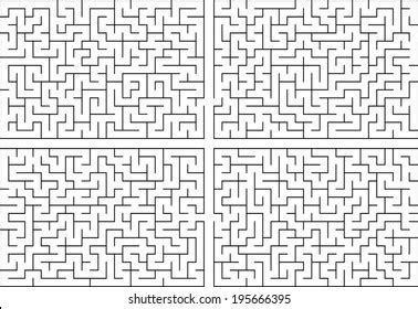 Maze Set Vector Stock Vector Royalty Free Shutterstock