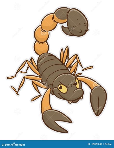 Cartoon Funny Scorpion Stock Vector Illustration Of Cute 159823546