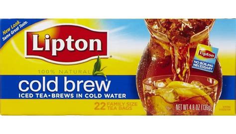 Lipton Cold Brew Iced Tea Bags 22 Pitcher-Size