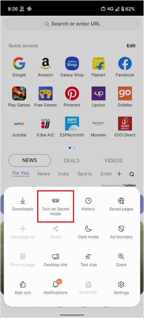 2 Ways To Turn On Or Off Secret Mode In Samsung Internet Browser To Use