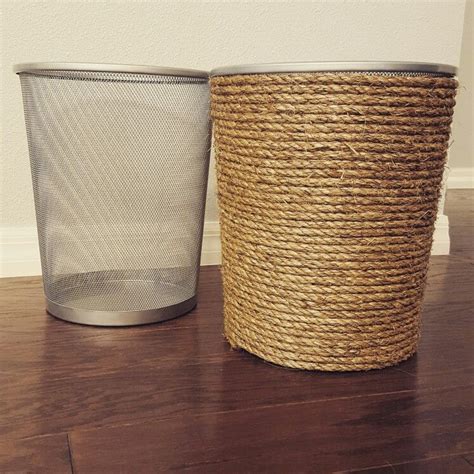 Nautical Waste Baskets Made With Manila Rope Nautical Decor Bedroom