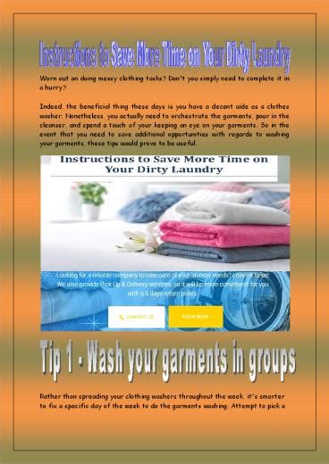 Ppt Instructions To Save More Time On Your Dirty Laundry Powerpoint