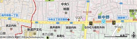 東京都中野区中央5丁目8 1の地図 住所一覧検索｜地図マピオン