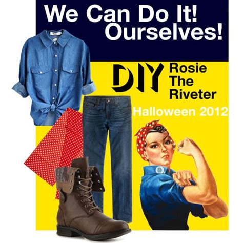 Diy Rosie The Riveter Costume Rosie The Riveter Halloween Rosie The