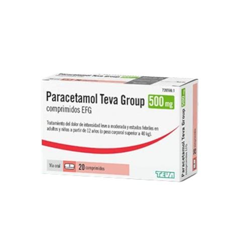 Paracetamol Teva Group 500 Mg 20 Comprimidos Farmacia Online Barata