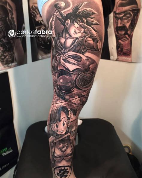 Dragon Ball Z Leg Work By Carlos Fabr Barcelona Spain Tatuagens