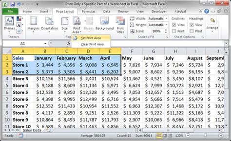 Print Only Specific Parts Of A Worksheet In Excel