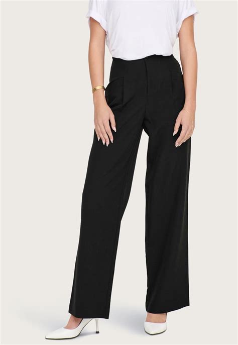 Pantalón Only Wide Leg Negro Calce Holgado Compra Ahora Dafiti Chile