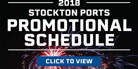 Stockton Ports 2018 Promotional Schedule | MiLB.com