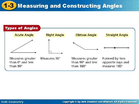 Measuring And Constructing Angles Constructing Angles