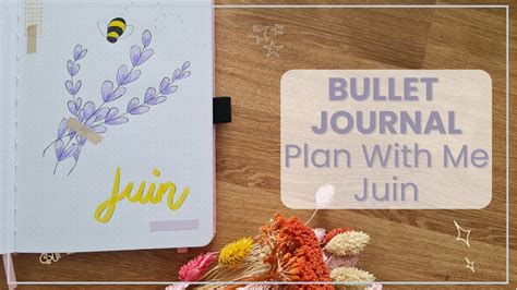 Bullet Journal Juin Lavande Et Abeille Youtube