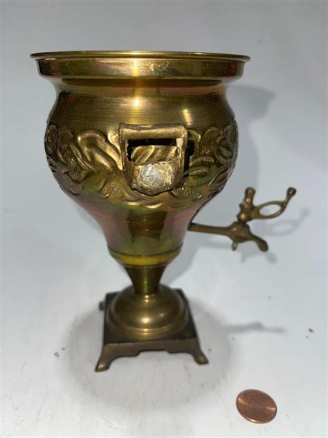 Vintage Russian Style Brass Beverage Dispenser Kitchen Decorative Ebay