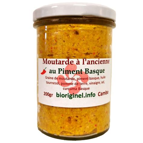 Moutarde L Ancienne Curcuma Et Piment Basque Vari T Gorria G