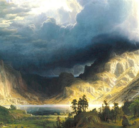 A Storm in the Rocky Mountains, Albert Bierstadt 1866 24x36 Inch Print ...