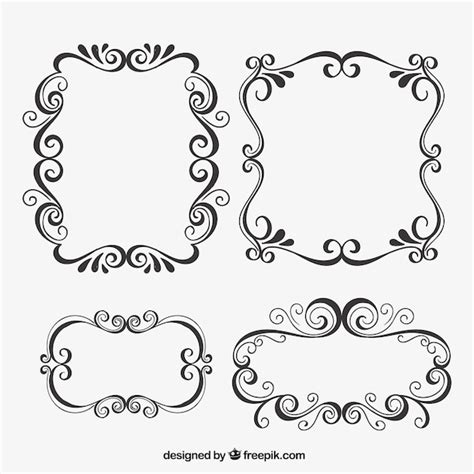 Premium Vector Hand Drawn Ornamental Frames