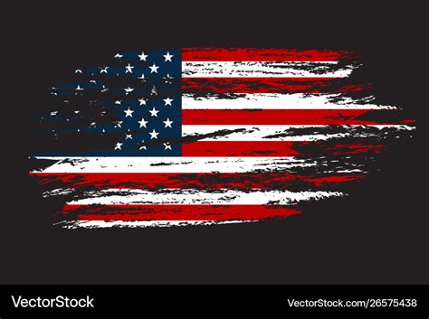 Grunge Flag Usa In With Texture Royalty Free Vector Image