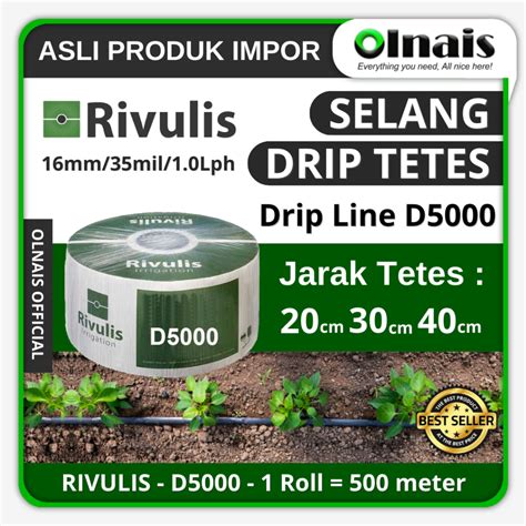 Jual Selang Drip Tetes Irigasi Rivulis Dripline D Harga