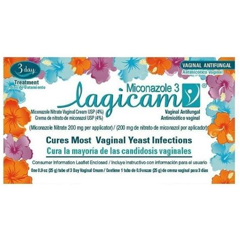 Lagicam Vaginal Yeast Infection Antifungal 3 Day Treatment Cream 9 Oz