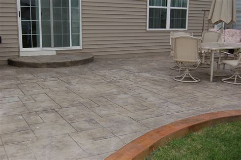 Stamped Concrete Patio - Upright Fences Downright Patios