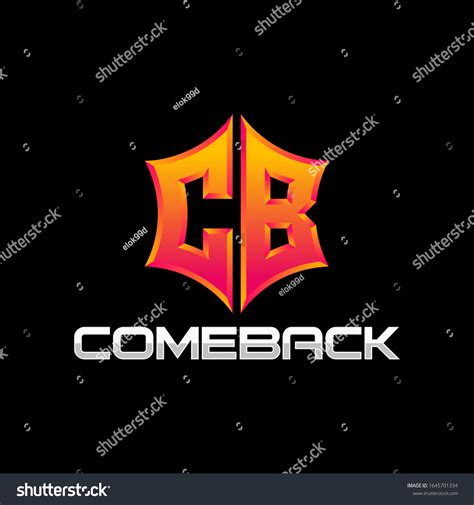 initial letter cb gaming logo stock vector royalty