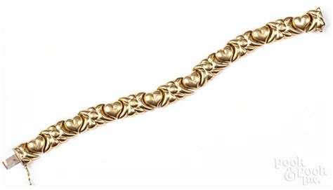 14k Gold Bracelet Sold At Auction On 12th April Pook And Pook