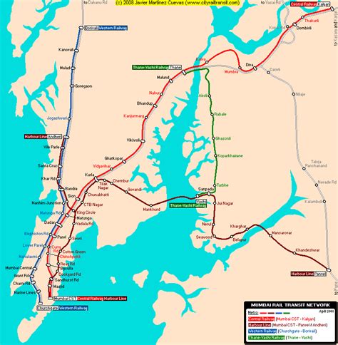 Rail Map Of Mumbai Johomaps