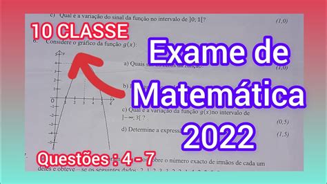 ResoluÇÃo Do Exame De MatemÁtica 10 Classe 2022 Última Parte Youtube