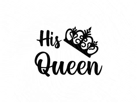 His Queen Her King Svg King And Queen Couple Vectorency