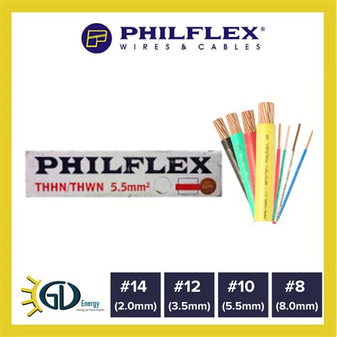 Original Philflex Stranded Wire THHN THWN 8 10 12 14 2 0mm 3