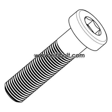 Titanium Hex Socket Thin Head Cap Screw DIN 6912 ASME B18 3