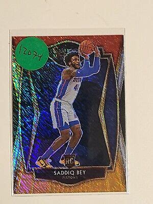 Saddiq Bey Rc Panini Select Premier Level Red White Orange