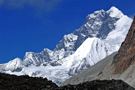 8 5 Nuptse, Lhotse, Lhotse Shar, And Cho Polu From Barun Glacier Trail ...