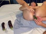 Vegetables In The Ass Close Up Vegetable Anal Hairy Anal Gaping Asshole Closeup Tunnel Plug