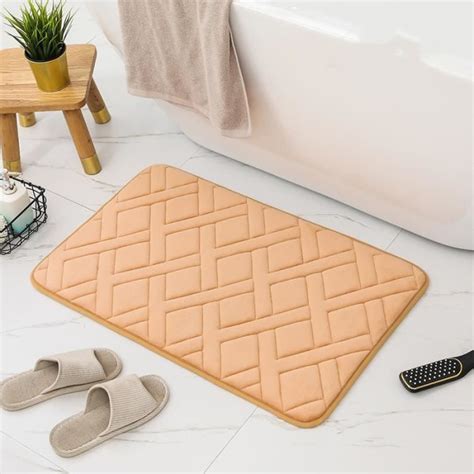 Tapis De Salle De Bain En Mousse M Moire De Forme Super Absorbant