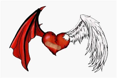 Broken Heart With Wings, HD Png Download - kindpng