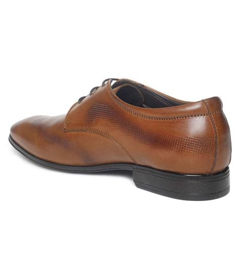 Paragon Derby Genuine Leather Tan Formal Shoes Price In India Buy