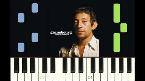 Piano Tutorial COMME UN BOOMERANG Serge Gainsbourg 1975 Avec