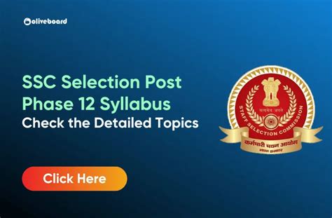 Ssc Selection Post Phase Syllabus And Exam Pattern