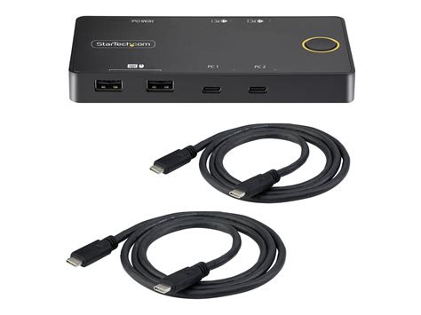 StarTech 2 Port USB C KVM Switch Single 4K 60Hz HDMI Monitor Dual