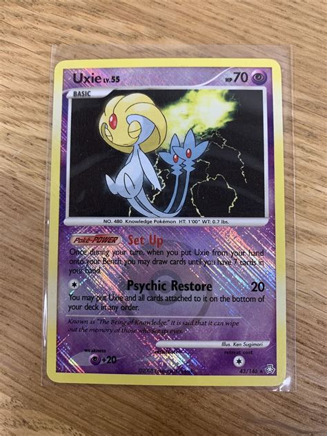 Uxie Pokemon Card Legends Awakened 43 146 Rare Reverse Holo