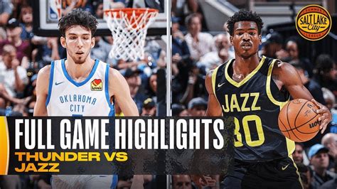 Oklahoma City Thunder Vs Utah Jazz Full Game Highlights July 3 2023 Nba