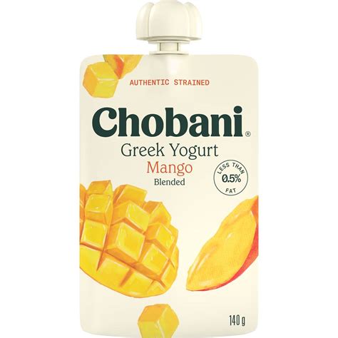 Chobani Mango Greek Yogurt Pouch G Woolworths